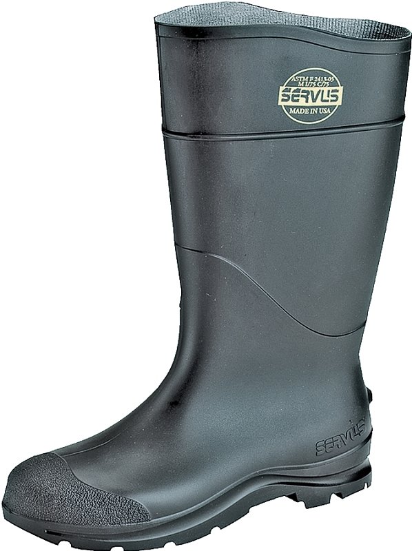 BOOT PVC PLN TOE 16IN BLACK 5 