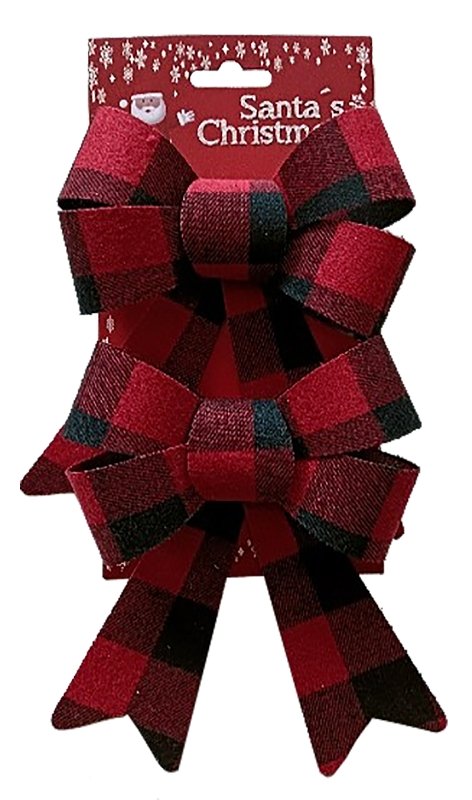 BOW PLAID BUFFALO 2-PACK      