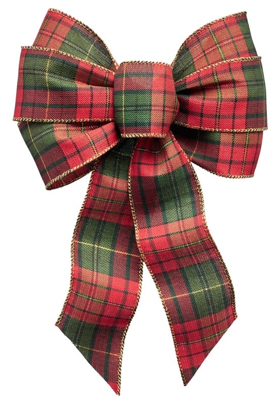 BOW W/GLD HGHLGHTS RED/GRN/BLK