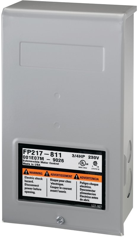 BOX CONTROL PUMP 3 WIRE 3/4HP 