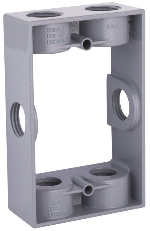 BOX EXTENSION ALM 1G GRY 9.5CU