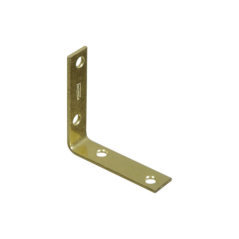 BRACE CORNER BRASS 3X3/4IN    