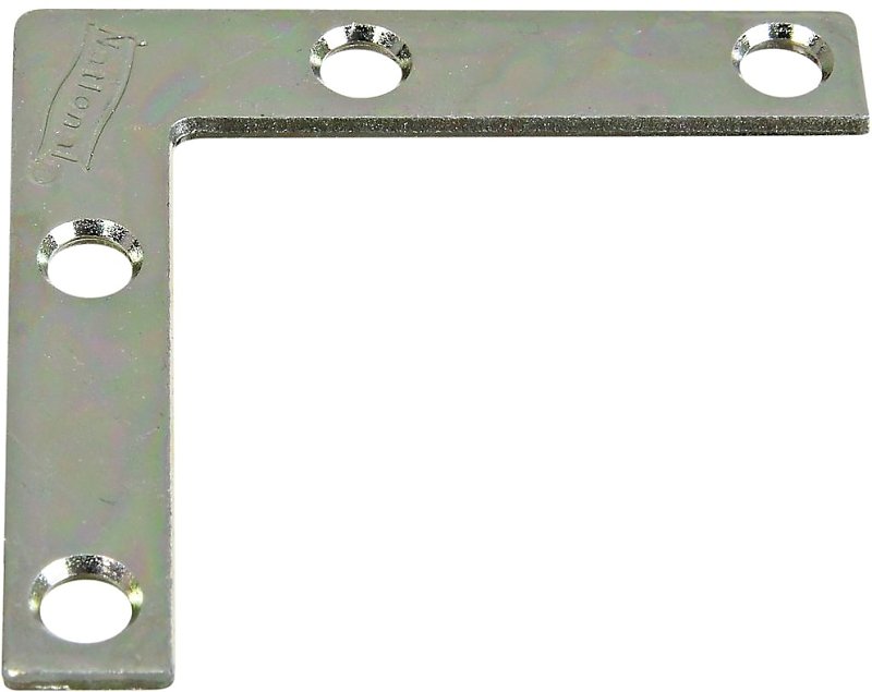 BRACE CORNER FLT STL 2X3/8 ZNC