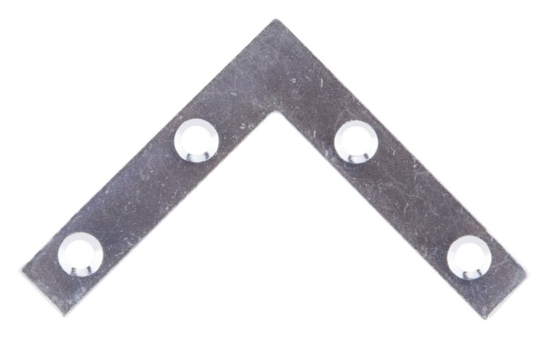 BRACE CORNER FLT STL 2X3/8 ZNC