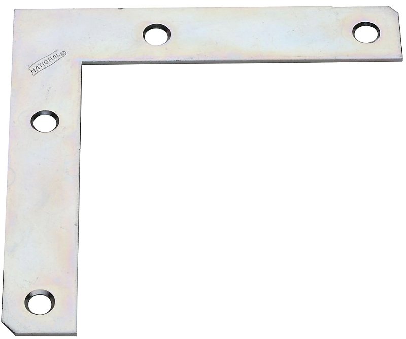 BRACE CORNER FLT STL 5X7/8 ZNC