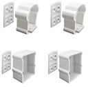 BRACKET RAIL WHITE PK         