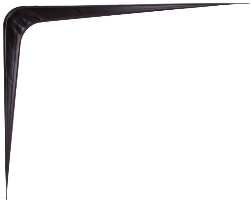 BRACKET SHELF BLACK 10X12IN   