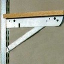 BRACKET SHELF DBL STL 20IN WHT