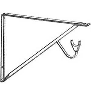 BRACKET SHELF/ROD NON-ADJ WHT 