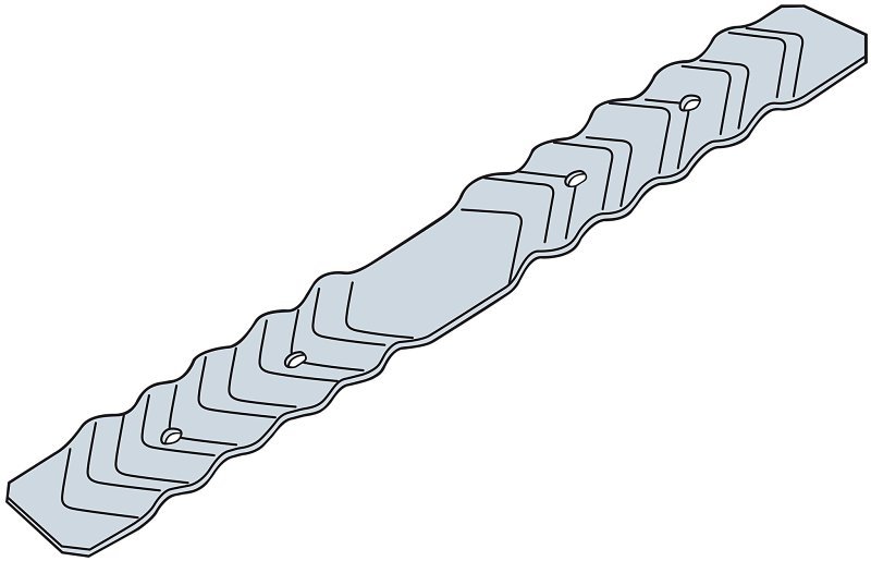 BRICK TIE GALV 7/8 X 6-9/16IN 