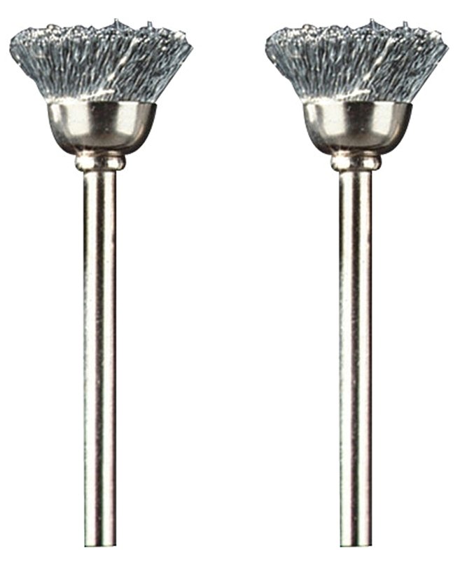 BRUSH CARBON STEEL 1/2IN 2PK  