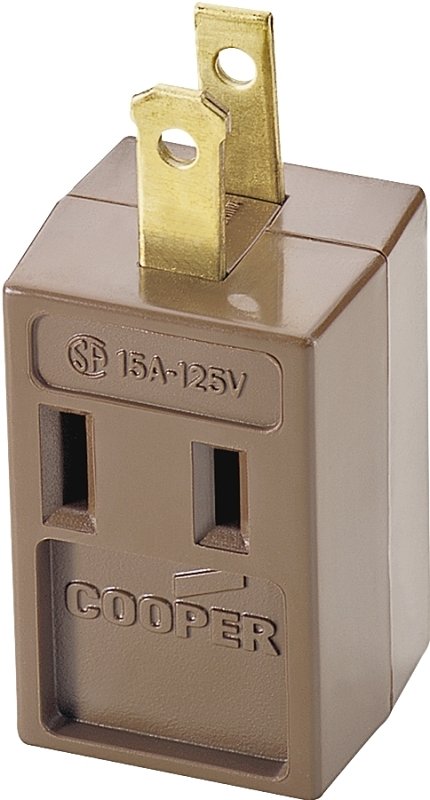 BRWN 3OUTLET 2WIRE CUBE TAP   