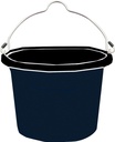 BUCKET FLAT SIDE BLACK 8QT    