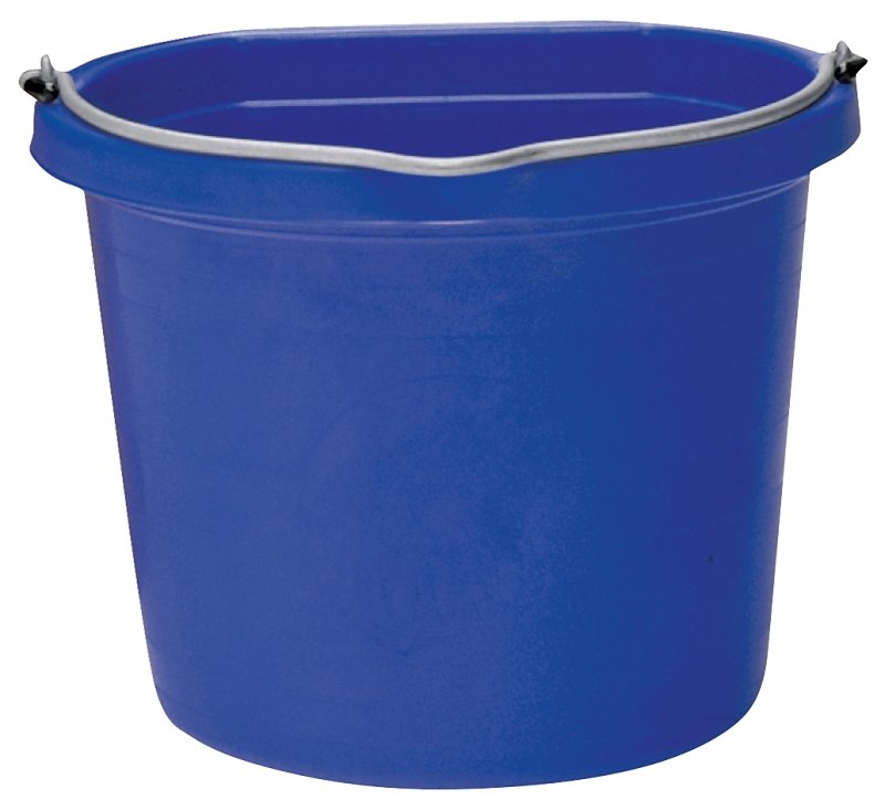 BUCKET FLAT SIDE BLUE 8QT     
