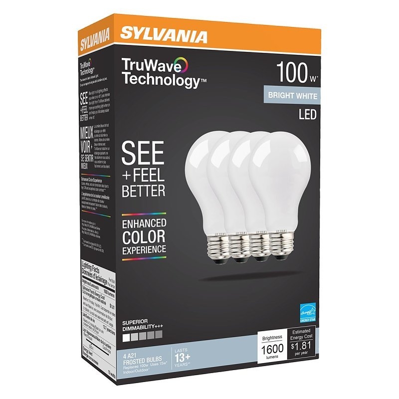 BULB LED A19 BRIGHT WHITE 100W