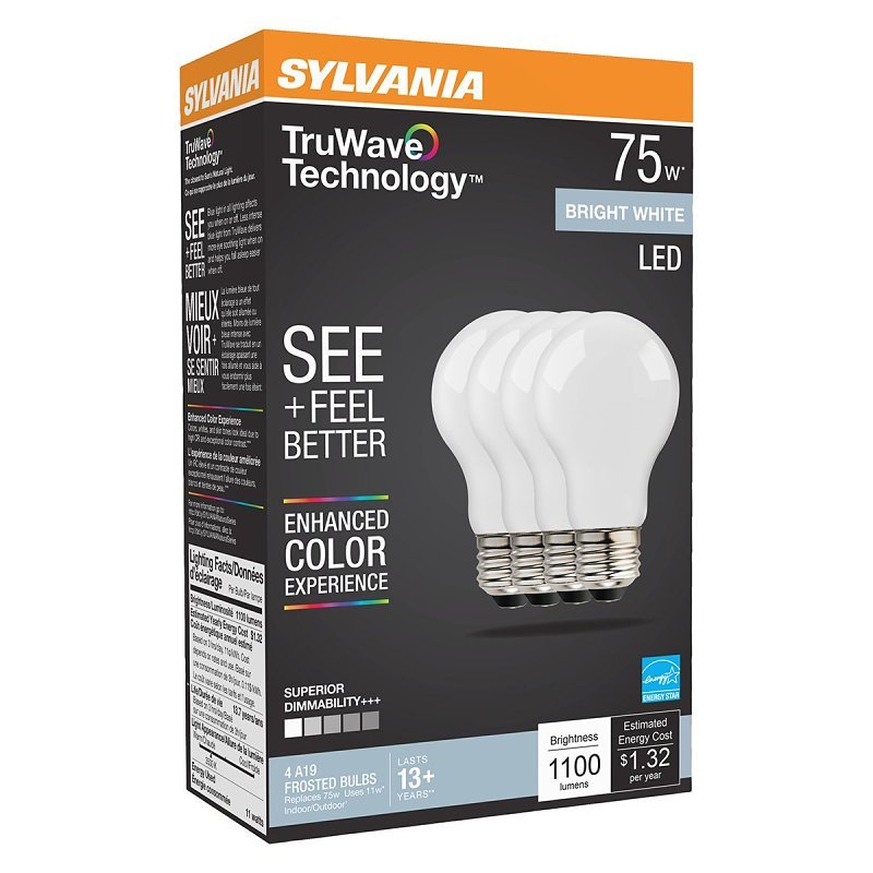 BULB LED A19 BRIGHT WHITE 75W 