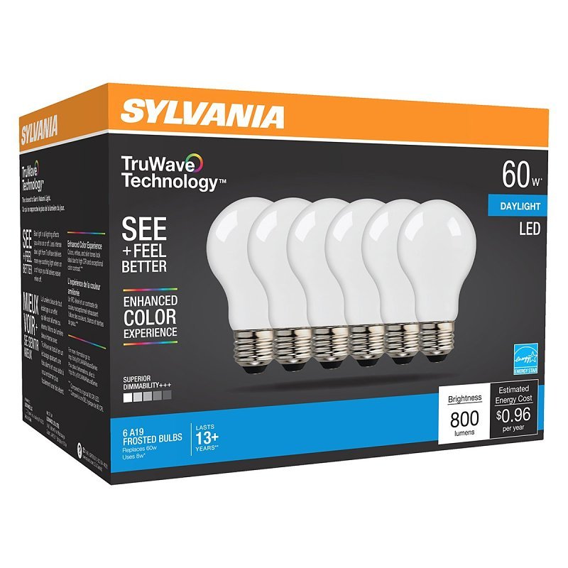 BULB LED A19 FROST DAYLIGHT 8W