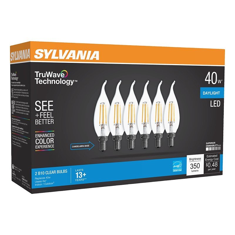 BULB LED B10 DAYLIGHT CLR 40W 
