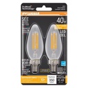 BULB LED B10/C CLEAR SFTWHT 4W