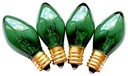 BULBS REPL C7 TRANS GRN 25CT  