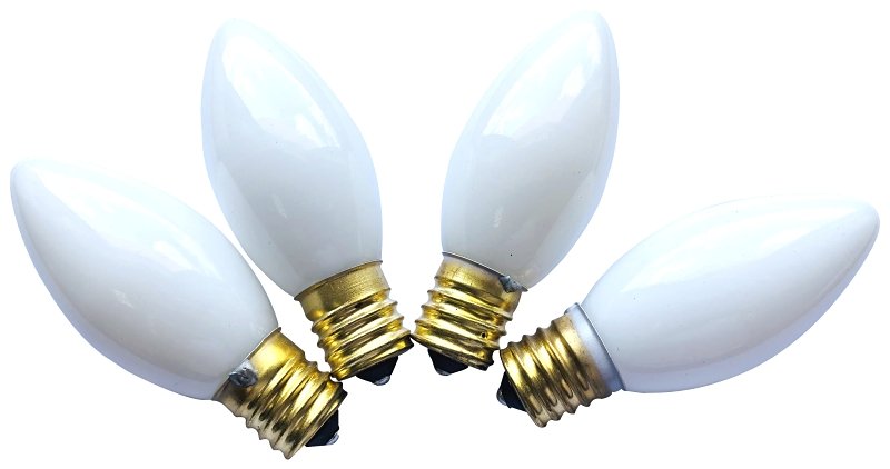 BULBS REPL C9 CERA WHITE 25CT 