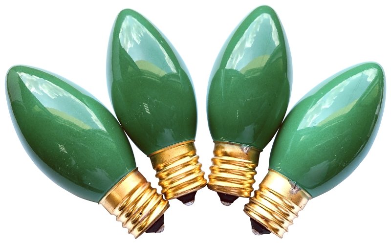 BULBS REPL C9 CERAMC GREEN 4PK