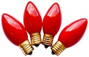 BULBS REPL C9 CERAMIC RED 4PK 