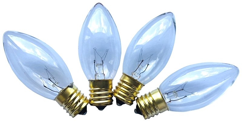 BULBS REPL C9 CLEAR 4PK       