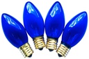 BULBS REPL C9 TRANS BLUE 4PK  