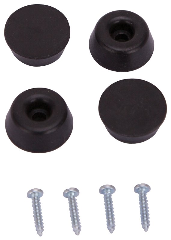 BUMPER SCREW RUBBER 7/8IN BLK 