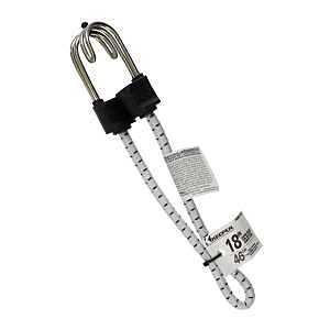 BUNGEE CORD SS HK BLK/WHT 18IN
