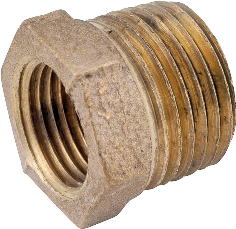 BUSHING HEX RED BRS 1 X 1/2   