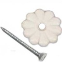 BUTTON ROSETTE W/SCRW W PACK/6