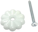 BUTTON ROSETTE WH PLST 1-1/8IN
