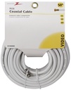 CABLE COAX RG6/F CONN 50FT WHT