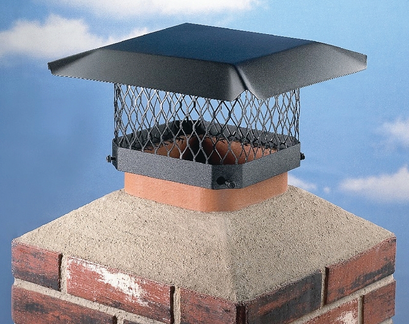 CAP CHIMNEY 9X9IN GLV STL BLK 