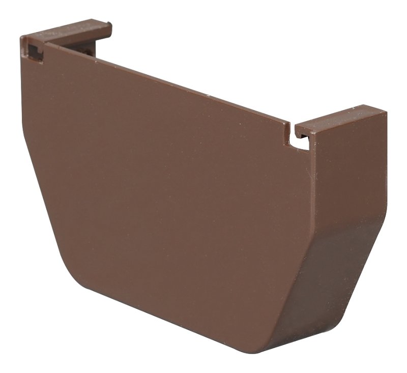 CAP END CONTEMP VNYL BROWN 5IN