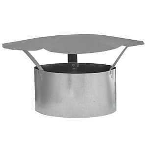 CAP RAIN SHANTY GALV STEEL 8IN