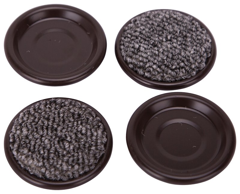 CARPETED CUPS RND 1-5/8IN BRN 
