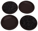 CARPETED CUPS RND 2-3/8IN BRN 
