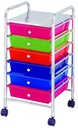 CART 6-DRAWER PLASTID POL CHRM