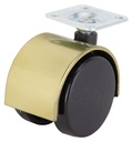 CASTER 2-WHEEL PLATE 2IN BRASS