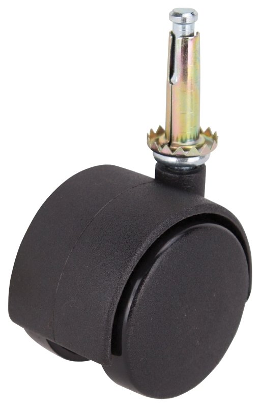 CASTER 2-WHEEL STEM 2IN BLK   