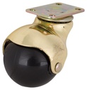 CASTER HOODED PLATE 2IN BRASS 