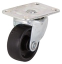 CASTER PLATE 1-1/4IN ZINC/BLK 
