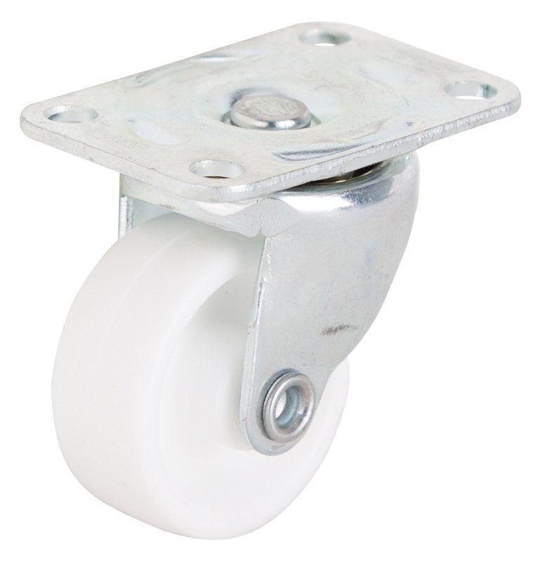 CASTER PLATE 1-1/4IN ZINC/WHT 