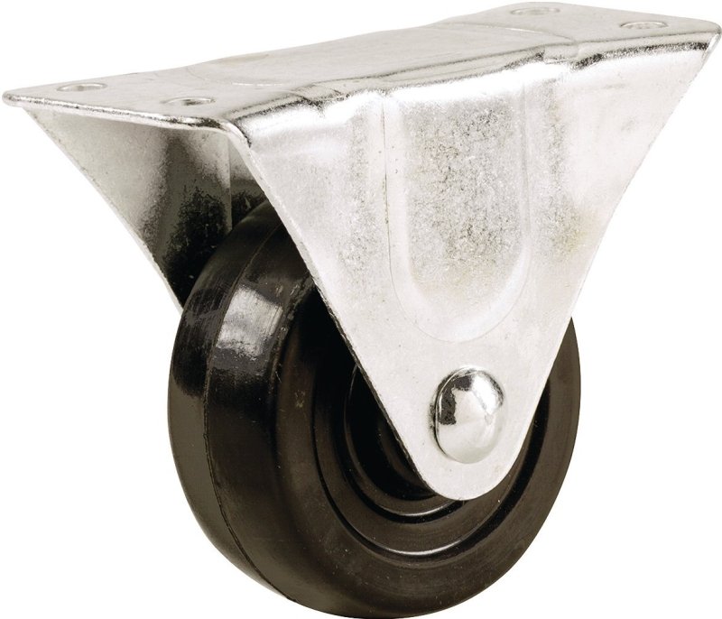 CASTER RIGID SOFT RUBBER 4IN  