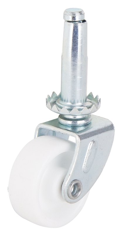 CASTER STEM 1-1/4IN ZINC/WHT  