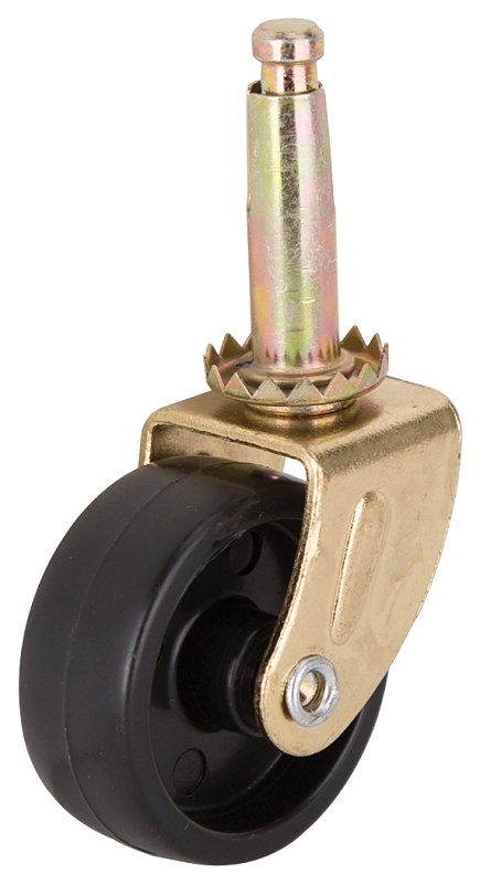CASTER STEM 1-5/8IN BRS/BLK   