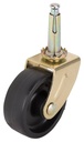 CASTER STEM SWIVL 2IN BRS/BLK 